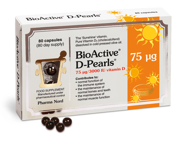Pharmanord BioActive D Pearls 75/3000iu 80