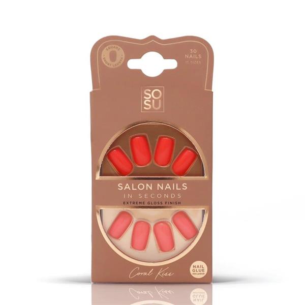 Sosu False Nails Coral Kiss