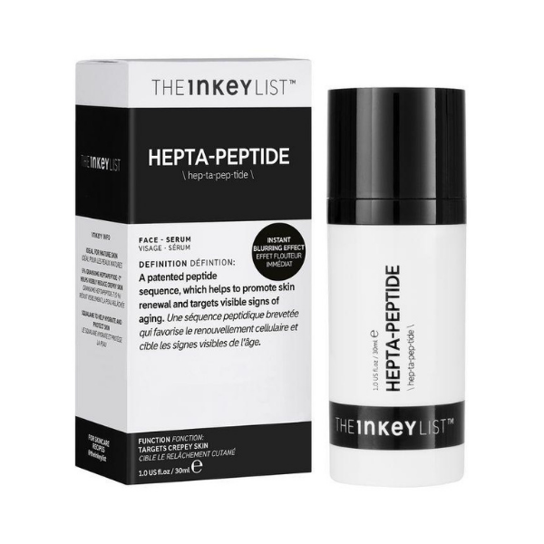 hepta peptide face serum skincare skin renewal anti-aging the inkey list